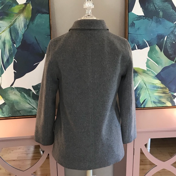 J. Crew Wool Gray Peacoat - Size XSP / XS Petite - Picture 10 of 14